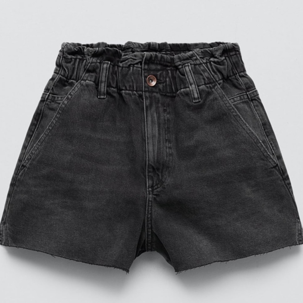 Zara Paperbag Denim Shorts NWOT